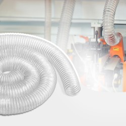 PVC-muovinen puruletku 63 mm x 3050 mm hiiliteräskierrolla 4 ruostumatonta kiristintä