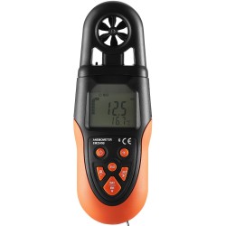 Bluetooth-käsianemometri ABS ja TPE-muovinen LED-taustavalaistu näyttö mittaa tuulennopeuden IP44-suojattu