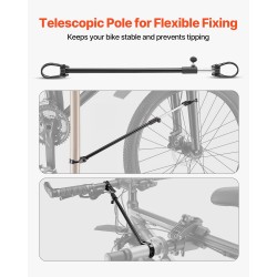 Pyörän huoltoteline Q195-teräs kantavuus 39.9 kg säädettävä 105–152 cm magneettitarjotin 360° puristin