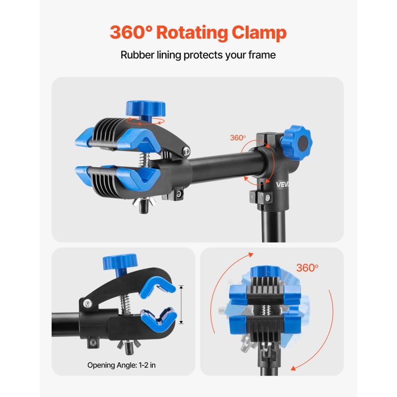 Pyörän huoltoteline Q195-teräs 29,9 kg kantavuus 835–1440 mm taittuva magneettinen työkalutarjotin