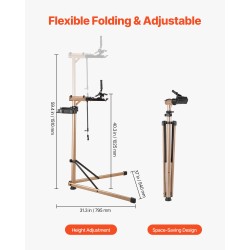 Pyörän huoltoteline teräs ja alumiini 49,9 kg kantavuus säädettävä korkeus 1025–1510 mm