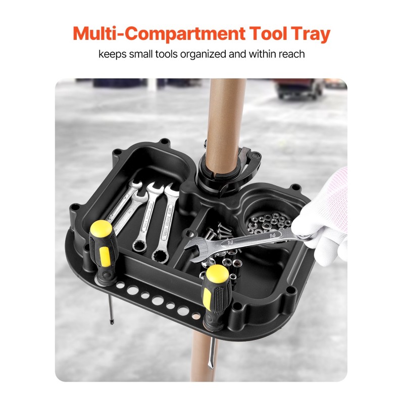 Pyörän huoltoteline teräs ja alumiini 49,9 kg kantavuus säädettävä korkeus 1025–1510 mm