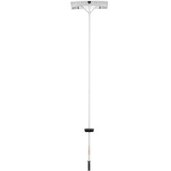 Kattolumiharja alumiiniterä 63 5 cm 640 cm ulottuvuus suojapyörillä liukuestekahvalla