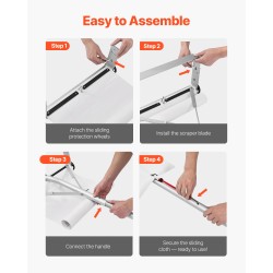 Kattolumiharja alumiiniterällä säädettävällä varrella 1.58–9.13 m rullilla