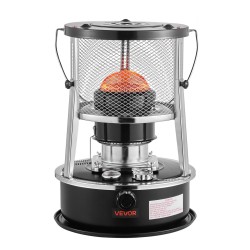 Siirrettävä kerosiinilämmitin ja liesi 9000 BTU 19 L säädettävä liekki musta