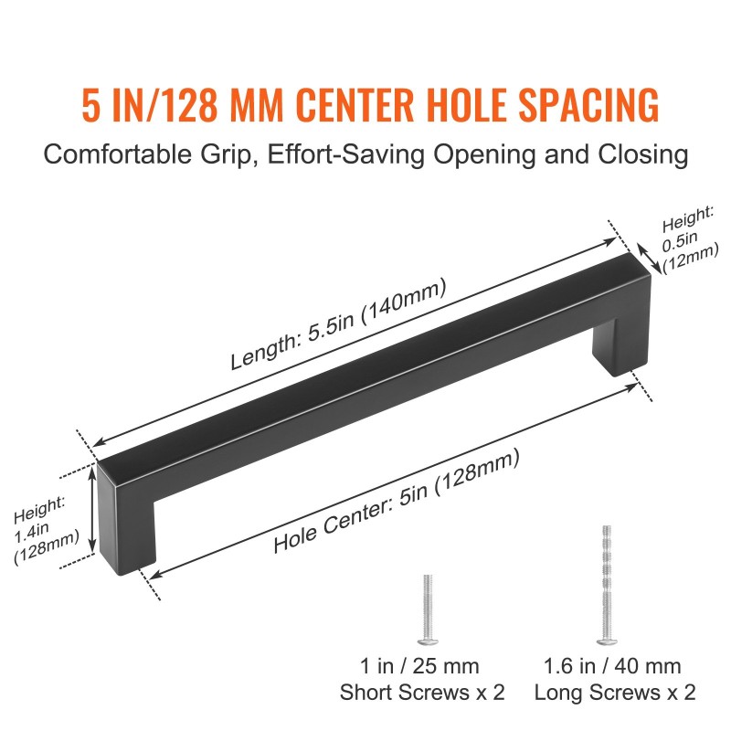 Vetimet 30 kappaletta ruostumattomasta teräksestä 128 mm kaappeihin ja laatikoihin