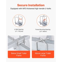 Venetrailereiden teräksiset säädettävät ohjainpylväät 2 kpl PVC pylväillä