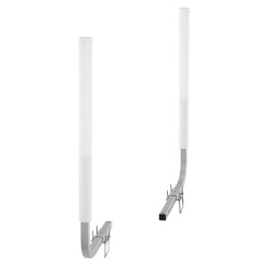 Venetrailereiden teräksiset säädettävät ohjainpylväät 2 kpl PVC pylväillä