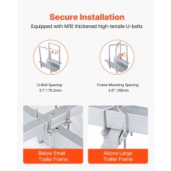 Venetrailerin ohjainpylväät teräs PVC säädettävät 1590 mm 2 kpl sopii veneille