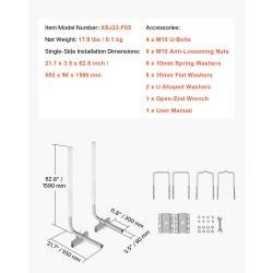 Venetrailerin ohjainpylväät teräs PVC säädettävät 1590 mm 2 kpl sopii veneille