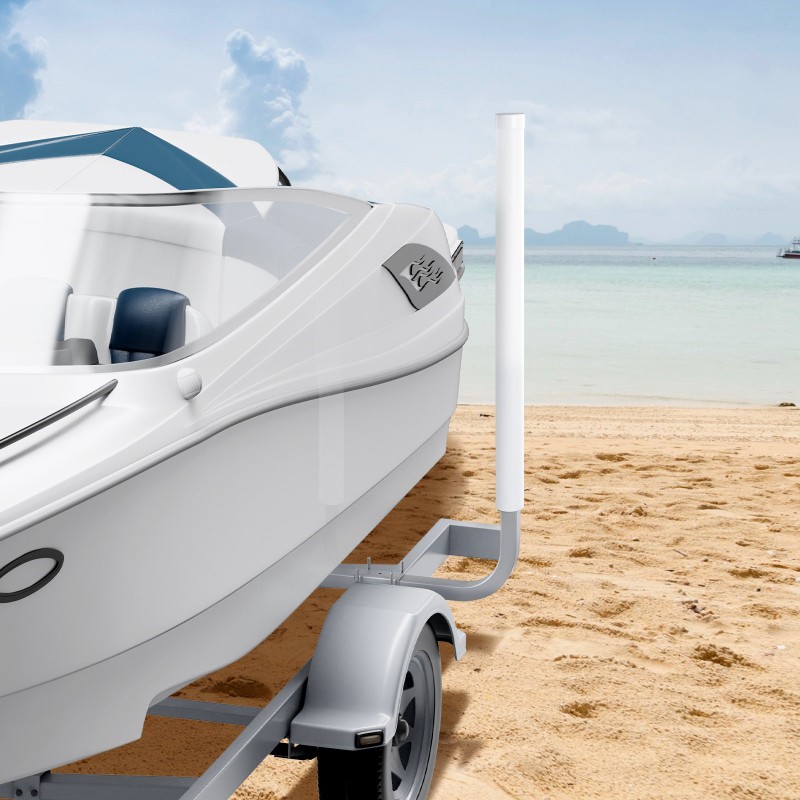 Venetrailerin ohjainpylväät teräs PVC säädettävät 1590 mm 2 kpl sopii veneille