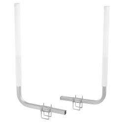 Venetrailerin ohjainpylväät teräs PVC säädettävät 1590 mm 2 kpl sopii veneille