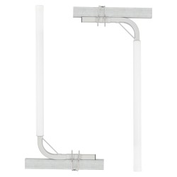 Venetrailerin säädettävät ohjaintolpat korkealujuusteräs 1215 mm pari PVC pylväillä