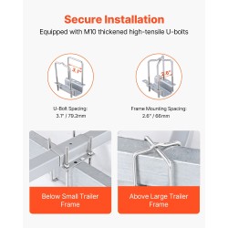 Venetrailerin säädettävät ohjaintolpat korkealujuusteräs 1215 mm pari PVC-pylväillä