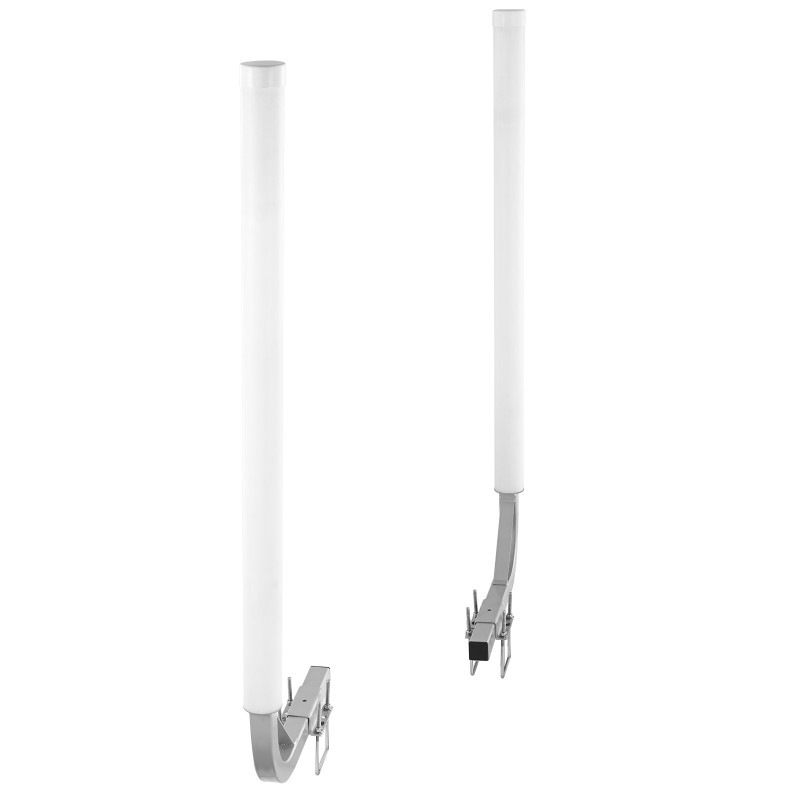 Venetrailerin säädettävät ohjaintolpat korkealujuusteräs 1215 mm pari PVC-pylväillä