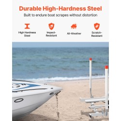 Traileriohjaimet teräsrunko 1016 mm PVC putkilla 2 kpl aurinkokennovalot