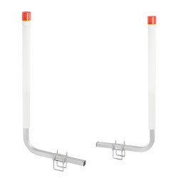 Traileriohjaimet teräsrunko 1016 mm PVC putkilla 2 kpl aurinkokennovalot