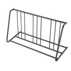 Polkupyöräteline hiiliteräsrunkoinen vapaasti seisova kuudelle polkupyörälle sopii 3 tuuman renkaalle