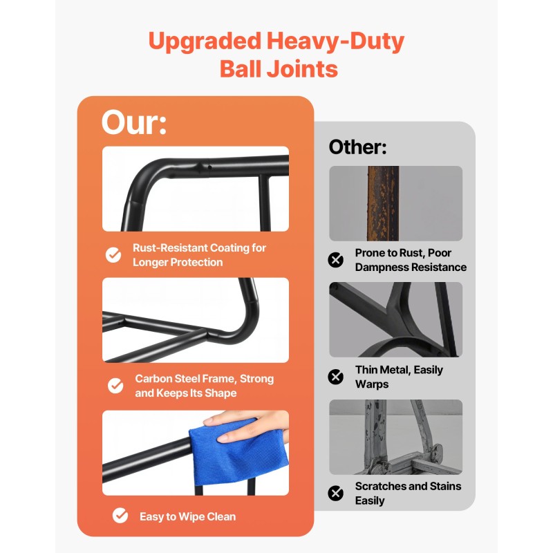 Polkupyöräteline hiiliteräsrunkoinen vapaasti seisova kuudelle polkupyörälle sopii 3 tuuman renkaalle