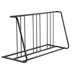 Polkupyöräteline hiiliteräsrunkoinen vapaasti seisova kuudelle polkupyörälle sopii 3 tuuman renkaalle