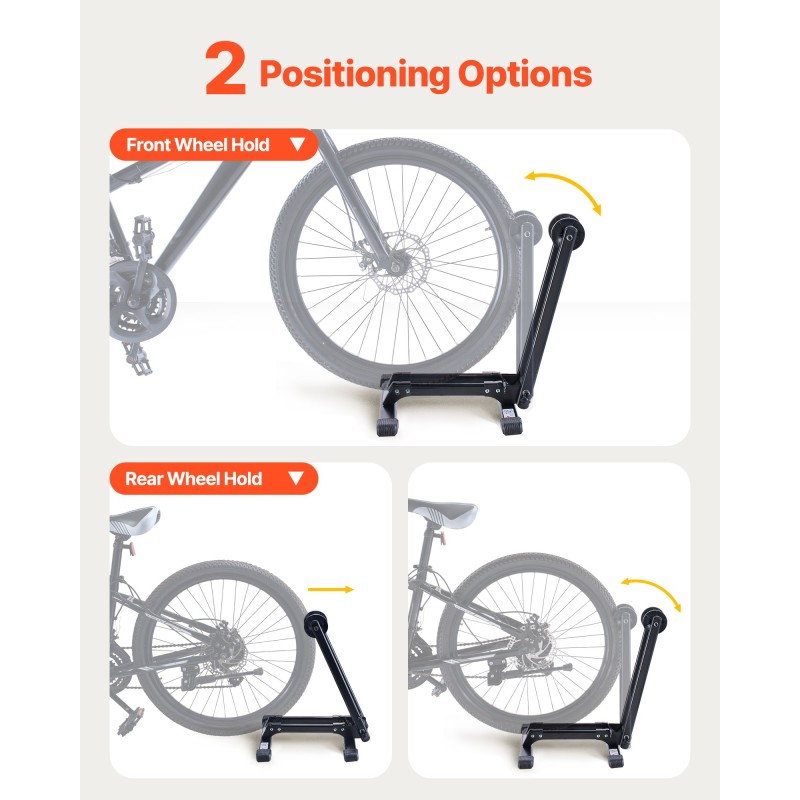 Taittuva lattiateline hiiliteräs musta kaksi kappaletta sopii 20-29 tuuman pyörille