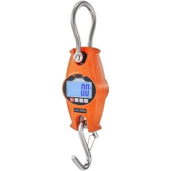 Kompakti digitaalinen ripustettava vaaka 300 kg valualumiinikuori nestekidenäyttö teräskoukut