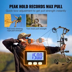 Digitaalinen ripustettava nosturivaaka 400 kilogramman kapasiteetti valualumiinikuori teräskoukut