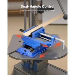 Ristisyöttöporapuristin valurautainen 102 mm leukaleveys 89 mm suurin avautuma XY-säätö poraukseen