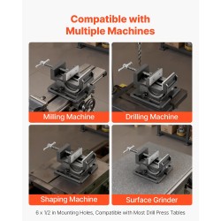 Kallistettava valurautainen porapuristinruuvi 4,25 tuuman leukaleveys 0-90 asteen kulmasäätö