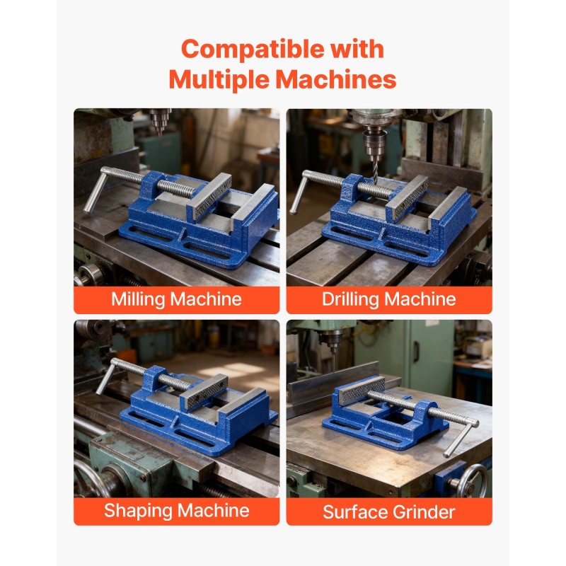 Porapuristin valurautainen 4 tuuman leukaleveys 7 kilonewtonin puristusvoima työpöytäkiinnitys