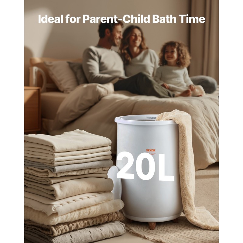 Pyyhekuumennin 20 l ämpärimallinen siirrettävä 3 lämpötilatasoa 2–3 pyyhkeelle automaattinen virrankatkaisu