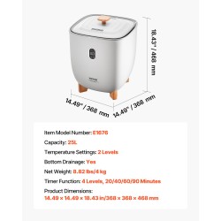 Pyyhkeenlämmitin ämpärimallinen 25 l sopii jopa 5 suurelle pyyhkeelle automaattinen virrankatkaisu