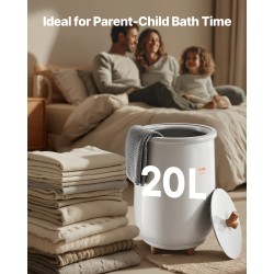 Pyyhkeenlämmitin 20L ämpäri tilaa 3 isokokoiselle pyyhkeelle automaattinen virrankatkaisu aromaterapiakolo