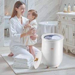 Pyyhkeenlämmitin 20L ämpäri tilaa 3 isokokoiselle pyyhkeelle automaattinen virrankatkaisu aromaterapiakolo