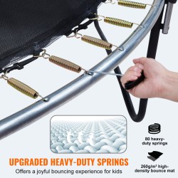 Trampoliini 14FT ulkokäyttöön 200 kg kantavuus suojaverkko ja tikkaat