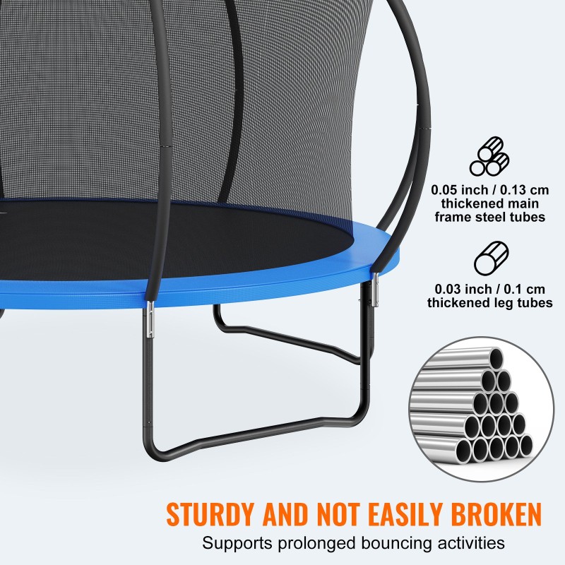 Trampoliini 14FT ulkokäyttöön 200 kg kantavuus suojaverkko ja tikkaat