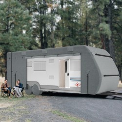 Asuntoauton suojapeite noin 9,8 metrin pituudelle Oxford-kangas vedenpitävä tuulenpitävä