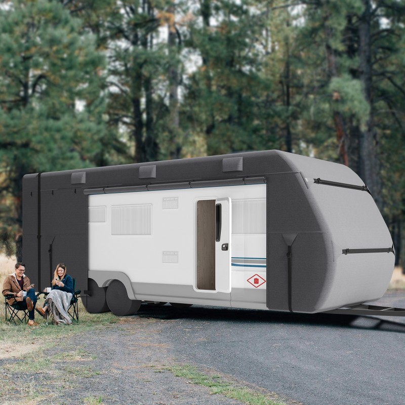 Matkailuauton suojapeite 9,4 metriä 4-kerroksinen yläosa kuitukangas vedenpitävä