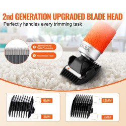 Sähköinen matonleikkuri puukahvalla kuusiportaisella nopeudensäätöllä tuftatuille matoille