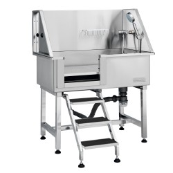 Lemmikkien kylpyallas ruostumatonta terästä 96,5 senttimetriä ramppi säilytyslaatikko ritilälattia 100 kilogrammaa