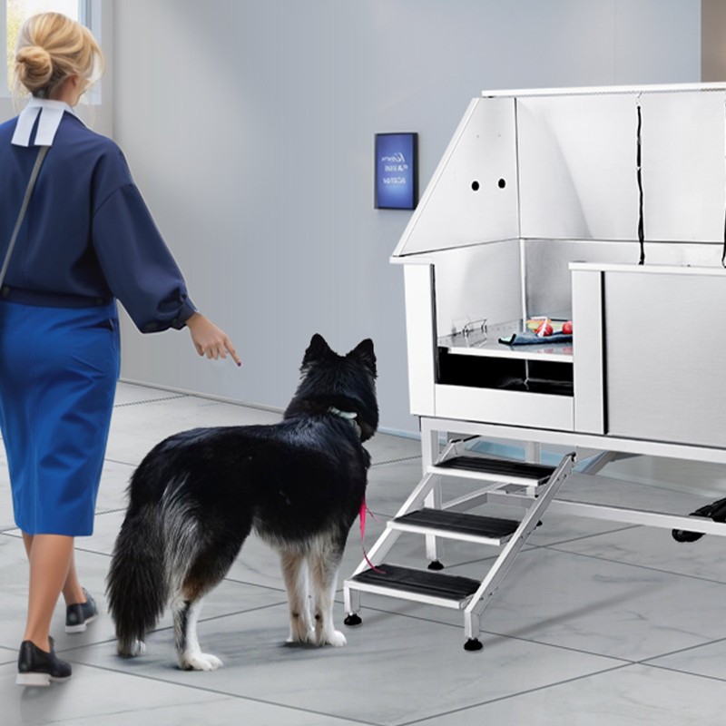 Lemmikkien pesuamme ruostumaton teräs 1575 mm 200 kg portaat luistamaton matto varustepaketti