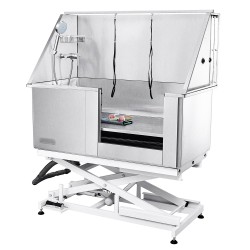 Lemmikkien ruostumaton teräskylpyallas 1270 mm sähkökorkeussäädöllä 150 kg