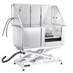 Lemmikkien ruostumaton teräskylpyallas 1270 mm sähkökorkeussäädöllä 150 kg