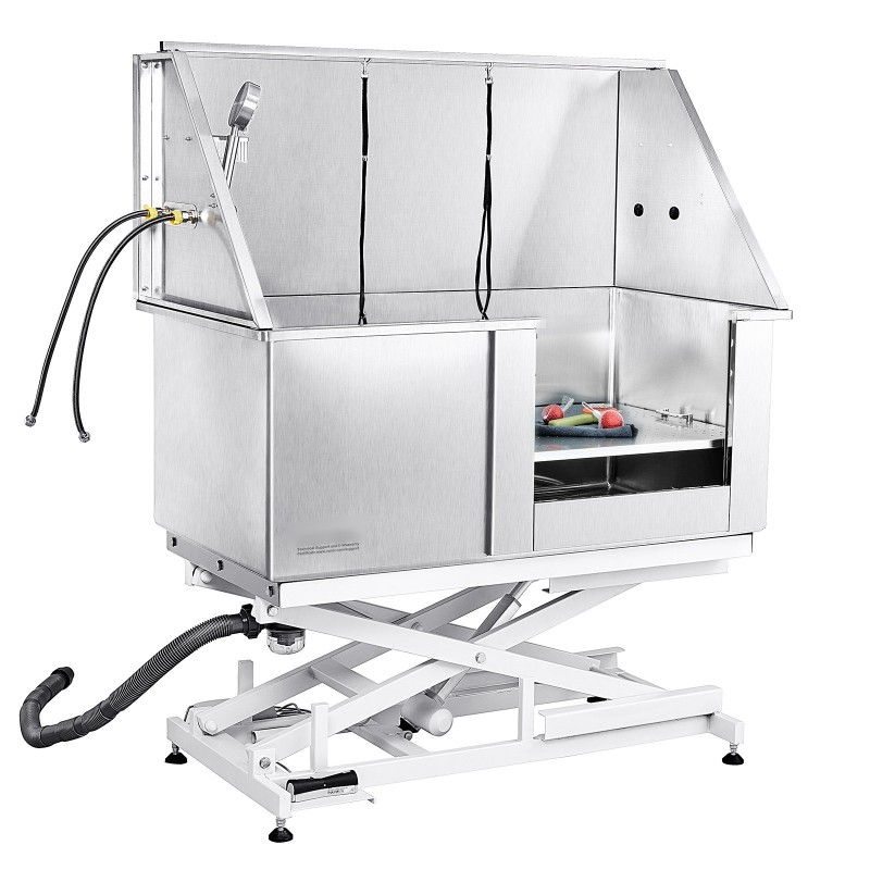 Lemmikkien ruostumaton teräskylpyallas 1270 mm sähkökorkeussäädöllä 150 kg