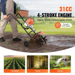 Bensiinikäyttöinen jyrsin 31cc 4-tahtinen 340mm leveä 100mm syvä 4 terää