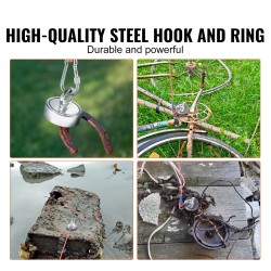 Kaksipuoleinen neodyymimagneettisarja kalastukseen 7,5 cm 544,3 kg vetovoima nikkelipinnoitteella