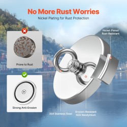 Magneettikalastussarja neodyymimagneetilla 907 kg vetolujuus 6 mm x 20 m köysi