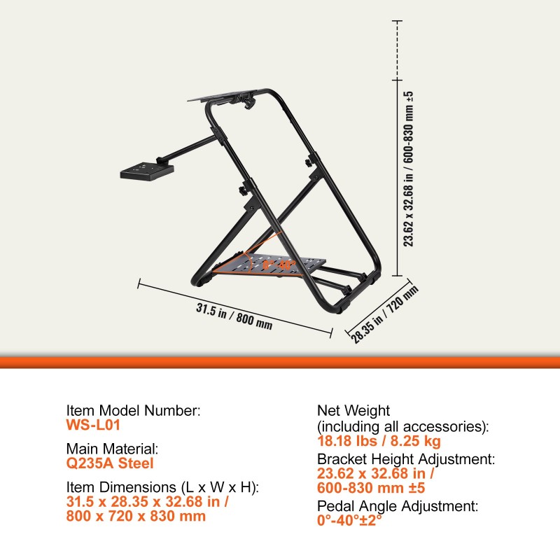 Ratin teline hiiliteräsrunko taittuva korkeussäädettävä X-muotoinen vakaa polkimille