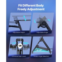 Ratin teline hiiliteräksinen säädettävä taittuva ajosimulaattoreille yhteensopiva