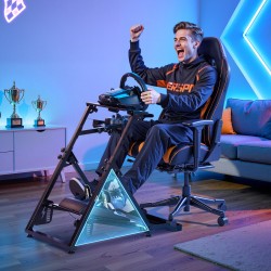 Ratin teline hiiliteräksinen säädettävä taittuva ajosimulaattoreille yhteensopiva